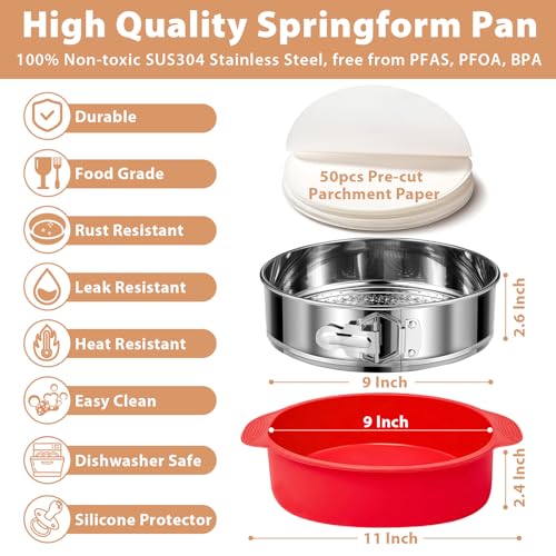 Nonstick Springform Pan 9 Inch Spring Form Pan for Cheesecake