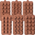 6-Pack Classic Silicone Chocolate Candy Molds, Baking Molds