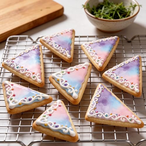 ZADE Triangle Cookie Cutters Set, 7PCS Stainless Steel Kitchen Baking Tools - color: Triangle