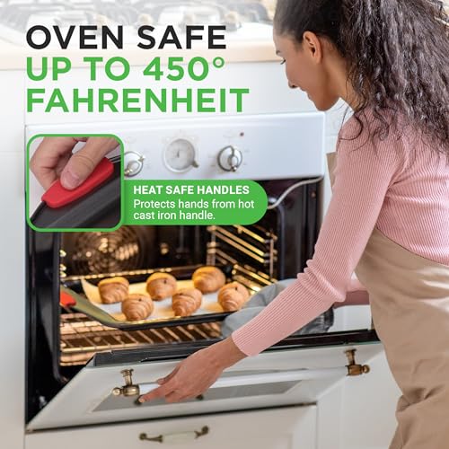 NutriChef 3-Piece Cookie Sheets for Baking, Non-Stick Baking Pans Set with Silicone Handles, Stackable Oven Trays in Small, Medium & Large Sizes for Professional and Everyday Use, 2026 Edition - size: 3-Piece Set 2026 Edition