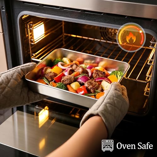 LIANYU 9 Inch Baking Pan Set with Lid, Square Cake Pan for Lasagna Brownie - size: 9 x 9 Inch