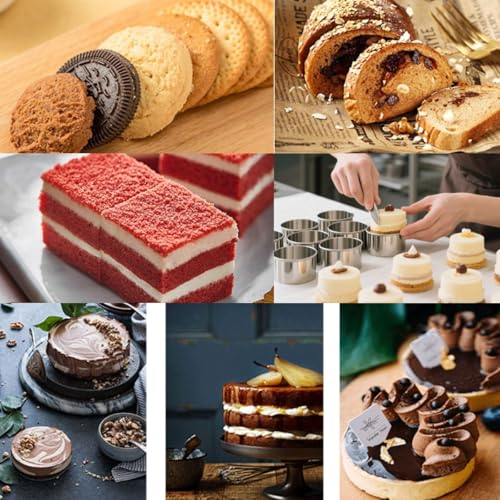 12 Pieces Round Cookie Cutter Set, Stainless Steel Circle Pastry Cutters