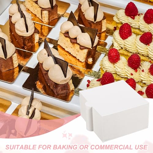 uxcell 150 Pcs Mini Cake Board 3.5 Inch Mousse Base Square White - color: White, size: 3.5 Inch