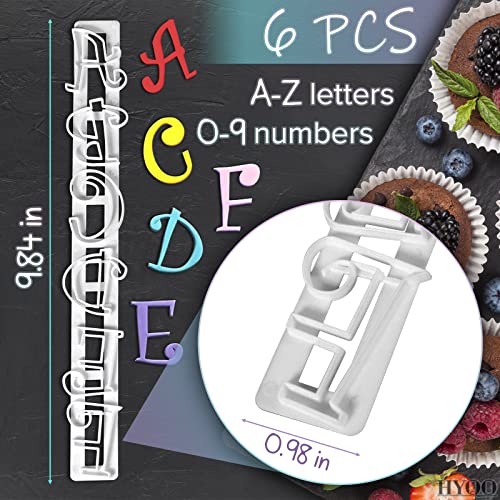 Fondant Letter Cutters for Cake Decorating, A-Z & 0-9, Plastic Set - size: Elegant