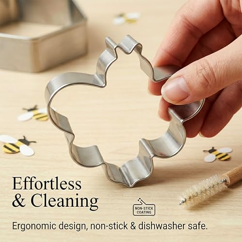 6 Pcs Butterfly Cookie Cutter Set, Stainless Steel Butterfly Shapes Molds for Party Baking Tool, Kids Birthday Decoration, Biscuit, Fondant & Sandwich, Homemaking, Biscuits, Dough (Bee)