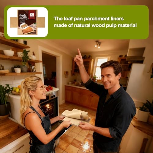 Unbleached Parchment Paper Loaf Pan Liner - Precut 9''x5'' Non-Stick, Fits 8.5''x4.5''/10''x5'' Loaf Pans, Heat-Resistant 430°F BPA-Free Food-Safe for Bread Baking (200 Pcs) - size: 9x5 inches - 200 pieces Paper