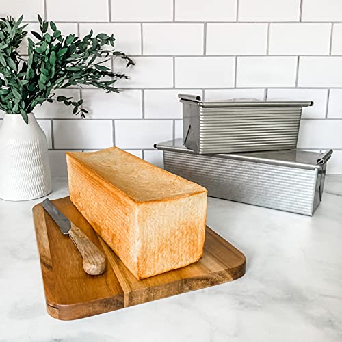 USA Pan Pullman Loaf Pan with Cover, Large w Set of 2 - size: 13 x 4, style: with Lid, Set of 2