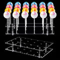 NiHome Rectangle Cake Pop Stand 24 Holes Acrylic Lollipop Holder Clear