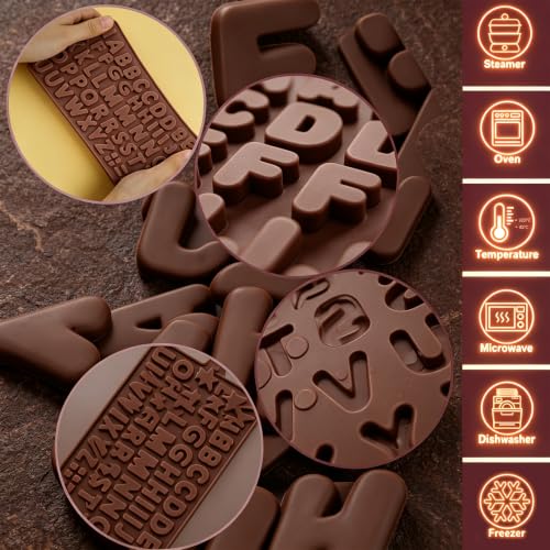 2 Pack Mold Mini Chocolate Mold, Non-Stick Food Reusable, for Jelly, Ice cube, Candy, Chocolate,candle, Soap Making Supplies (Brown) - color: Brown