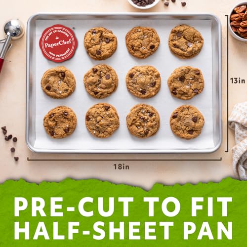 PaperChef Culinary Parchment Paper Sheets Precut Nonstick 35 Count 3 Pack