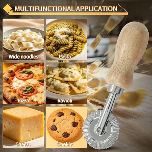2Pcs Single Wheel Pastry Cutter, Short Handle - size: Short Handle