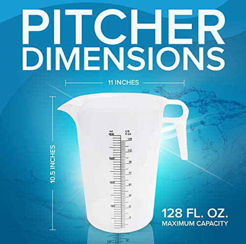 ACCUPOUR 8oz (250 mL) Measuring Pitcher, Plastic, Multipurpose - Great for Chemicals, Oil, Pool and Lawn - Ounce (oz) and Milliliter (mL) Increments (1 cup) (Pack of 3) - size: 8oz (Pack of 3)
