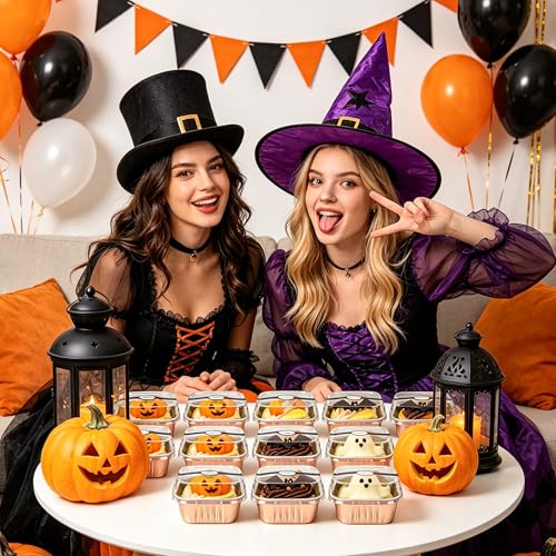Halloween Cake Pan, Champagne 50 Pack for Dessert Tables - color: Champagne, size: 5 oz