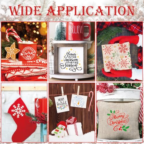 60pcs Small Christmas Stencils for Crafts Reusable 3 Inch Ornament Stencil - style: 60 Christmas 3x3in