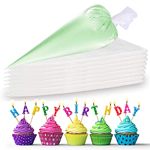 100 Pieces Piping Bags Disposable -14 inch Tipless Piping Bags | Pastry Bags | Icing Bags | Frosting Bags for Cake Cookies Baking Decorating (100, 14inch) - size: 14 Inch Bags - 100 Piece