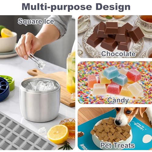 Square Caramel Hard Candy Molds, 72 Cavities Terrace Silicone Molds - color: 72 Cavity Square-Terrace Mold