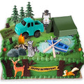 16 Pcs Camping Cake Toppers Camp Cake Decorations Fireside Camp Forest Cake Decors for Kids Camping Forest Theme Party and Camping Fans' Birthday Supplies - style: Camping Cake Toppers
