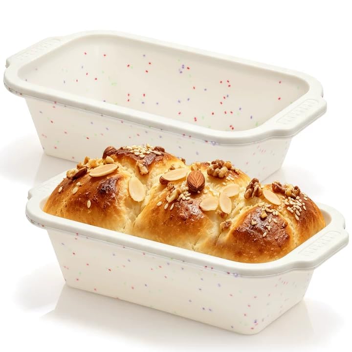 2 Pack Silicone Bread Loaf Pans, Metal Reinforced Bread Pan Small Loaf Pans - size: Small 6''×3.5'' (1-Cavity)