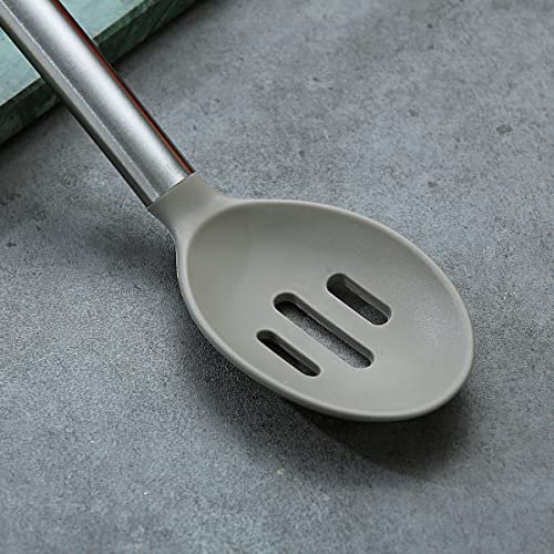 Berglander Cooking Spoon, Non-stick Silicone Slotted, Basting Spoon For Cooking, Kitchen Serving Dishwasher Safe, Easy to Clean - style: d. Slotted Spoon
