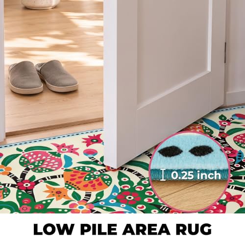 4x6 Pomegranate Area Rug, Soft Low Pile - color: Pomegranate, size: 4' x 6' (Rectangular)