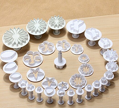 33 Pcs Fondant Cake Cookie Plunger Cutter Mold Sugar craft Shape DIY Tools