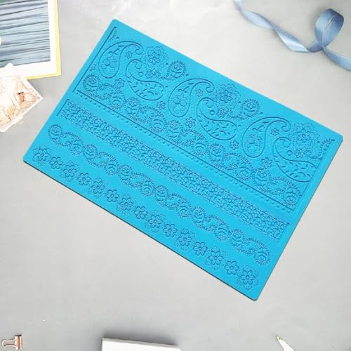 Paisley Lace Silicone impression Mat fondant imprint lace mat