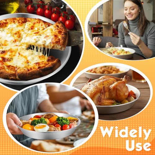 3 Pcs Deep Stainless Steel Pie Pan Set - Thickened Metal Baking Pans for Oven, Rust Proof Pie Plates for Kitchen(9.5 Inches,Standard Version) - size: 9.5 Inches, style: Standard Version