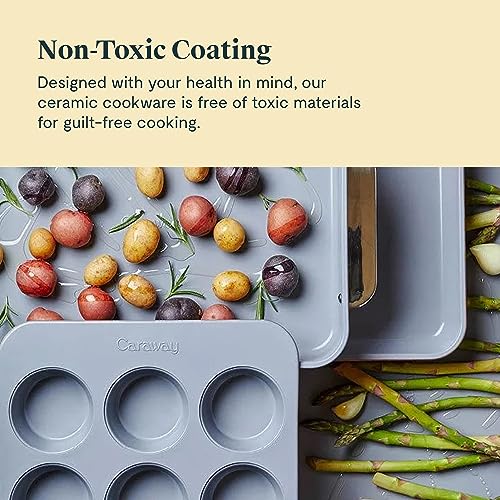 Caraway 11-Piece Non-Stick Ceramic Bakeware Set - color: Slate, size: 11 Pieces