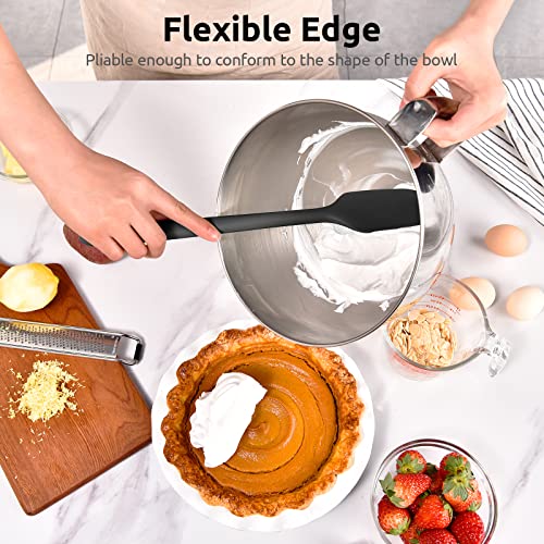 U-Taste 14in Extra Large Silicone Spatula, 600°F Heat Resistant, Black - color: Black, size: 14 in (extra large spatula)