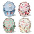 100 Count Cup Cake Liners Paper, Floral Cupcake Liners for Baking