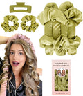 Original Satin Heatless Curls Overnight Curling Rod Set - color: ORIGINAL Olive