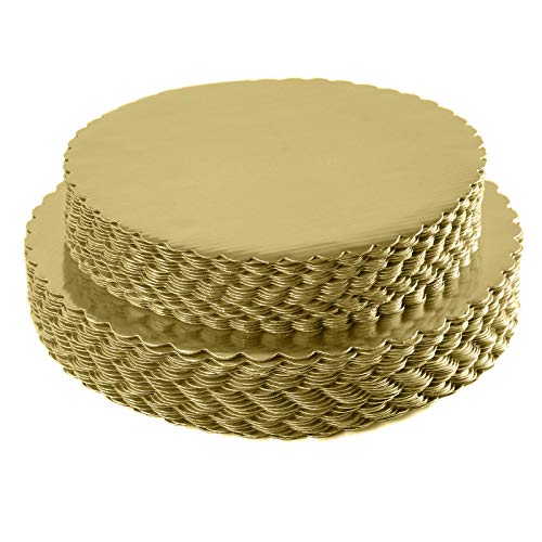 [25pcs] 10" Gold Cakeboard Round,Disposable Cake Circle Base Boards Cake Plate Round Coated Circle Cakeboard Base 10inch,Pack of 25