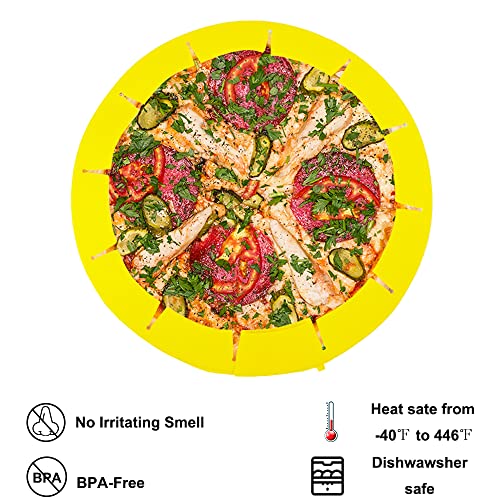 Adjustable Silicone Pie Crust Shield Pie BPA-free Protectors Cover Kitchen Tool for Baking Pie Pizza, Fits 8-11.5 Inches Pie (Yellow-2pcs) - color: Yellow-2pcs