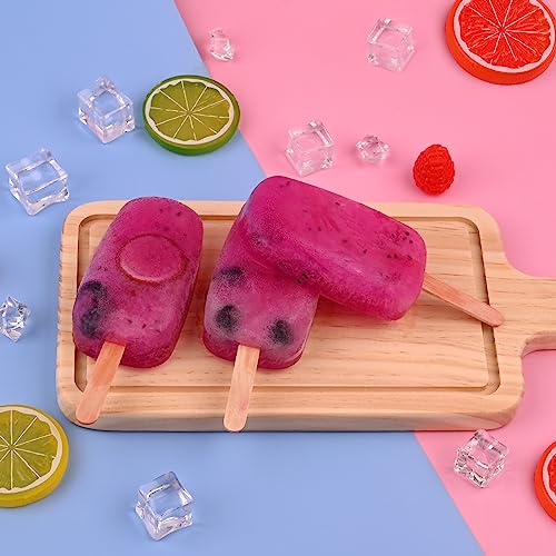 WMKGG Popsicle Silicone Molds Set, 2 PCS Ice Cream Molds(Standard/Purple) - color: Purple