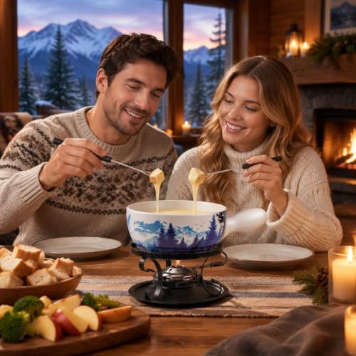 Artestia Serene Summits Swiss Design Fondue Set for Party
