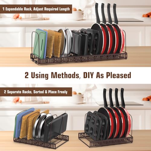 Housolution Cutting Board and Baking Tray Cookie Sheet Organizer, Bronze - color: Bronze, size: 14 Dividers