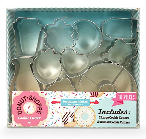 Handstand Kitchen 10-piece Cookie Cutter Assortment - Donut Shop Treats - color: Donut Shoppe