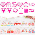 Mother’s Day Polymer Clay Cutters & Stamp Set - 12pcs Sharp & Durable Mom, Heart, Cake, Carnation & Gift Shapes for DIY Earring Jewelry Making, Soft Clay Crafts & Holiday Supplies - color: 2T color