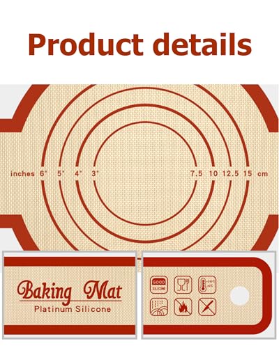 Silicone Dutch Oven Bread Sling Set - 2 Pcs Non-Stick Round Mats, Reusable Long Handle Transfer Lifter for Sourdough