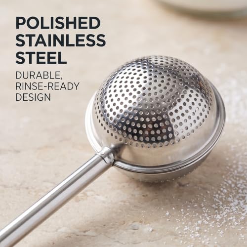 Silver 304 Stainless Steel Flour Powder Filter Spoon, Baker Dusting Wand For Sugar Flour Spices, Flour Sugar Powder Spoon Kitchen Tools, Baking Sifters Baking Tools and Accessories, Baking Sifters
