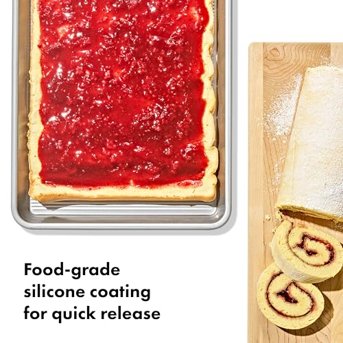 OXO Good Grips Non-Stick Pro Clear Coated Metal Bakeware Jelly Roll Pan, Baking Sheet - style: Jelly Roll