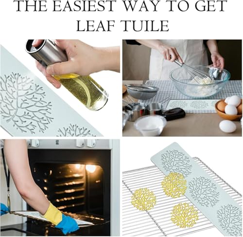 Tuile Molds Silicone (2 PCS) Lace Fondant Molds Set with Hollow 3D Beehive - size: Tree Branch Molds Silicone