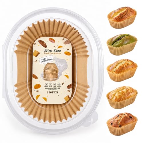 150 Pcs Mini Loaf Pan Liners Compatible with Wilton Mini Loaf Pan - color: Mini