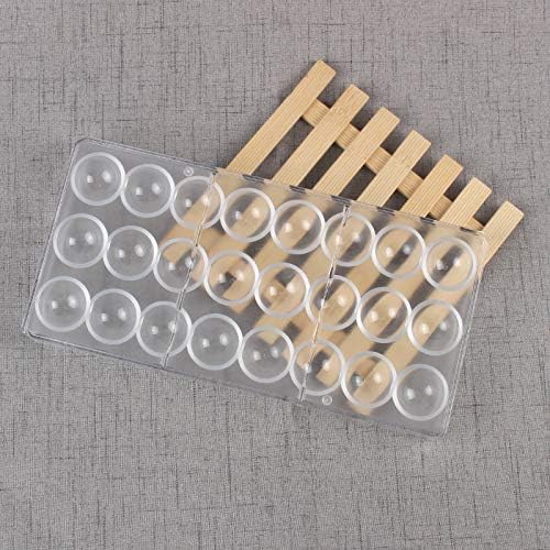 Round Clear Polycarbonate Chocolate Mold, 21-Piece Candy Making Tray - color: Round candy mold
