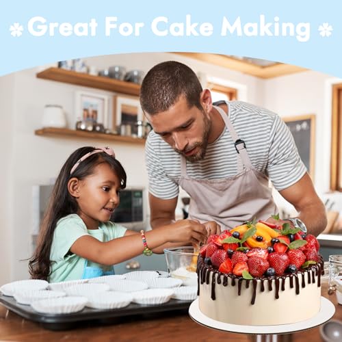 JCD 40 Pcs Cake Trays, White Cake Boards 6 inch Round for Cake DIY, Food-Graded Cardboard Cake Rounds Cake Base, Waxed Greaseproof Finish Cake Boards, Dessert and Crafts Display(White, 6inch/40Pcs) - color: White, size: 6inch/40Pcs