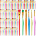 Maitys 144 Pcs All Purpose Paint Brush Set Bulk for Acrylic, Washable
