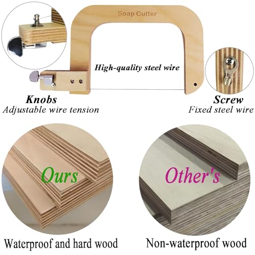 Wooden Soap Cutter for Handmade Soap Making Professional - color: Yello Wish
