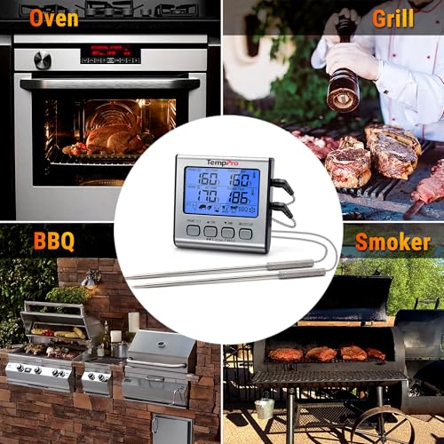 TempPro TempTrack Digital Cooking Meat Thermometer with Dual Meat Probe - size: 2-probes