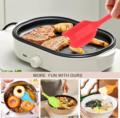 Silicone Spatula 4-piece Set, Heat-Resistant Spatulas, Non-stick Rubber Spatulas Non-Stick Flexible Scrapers Baking Mixing Tool (Small) - size: Small