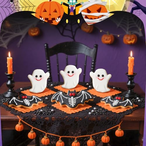 Teenyyou 2 Pcs Extra Large 8" Halloween Cookie Cutters, Ghost & Bat Pattern - style: Ghost and Bat